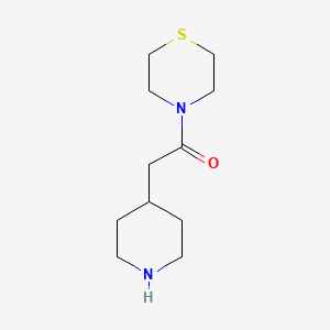 molecular formula C11H20N2OS B1467786 2-(Piperidin-4-yl)-1-(thiomorpholin-4-yl)ethan-1-one CAS No. 666853-03-8