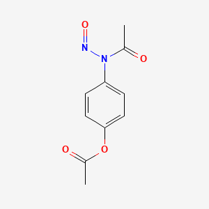 molecular formula C10H10N2O4 B14677866 4-[Acetyl(nitroso)amino]phenyl acetate CAS No. 32362-92-8