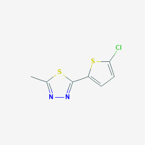 molecular formula C7H5ClN2S2 B1467790 2-(5-Chlorothiophen-2-yl)-5-methyl-1,3,4-thiadiazole CAS No. 323594-83-8