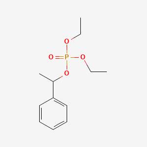 molecular formula C12H19O4P B14677946 Diethyl 1-phenylethyl phosphate CAS No. 34881-06-6