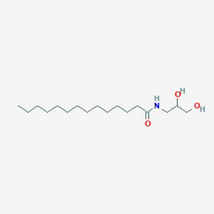 molecular formula C17H35NO3 B14677958 Tetradecanamide, N-(2,3-dihydroxypropyl)- CAS No. 35179-73-8