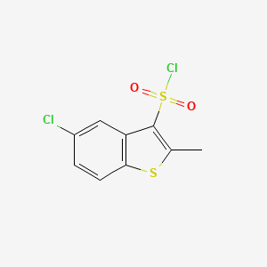molecular formula C9H6Cl2O2S2 B1467796 5-Chloro-2-methyl-1-benzothiophene-3-sulfonyl chloride CAS No. 220432-04-2