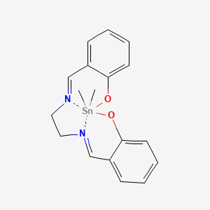 molecular formula C18H20N2O2Sn B14677972 [N,N'-Ethylenebis(salicylideneiminato)]dimethyltin(IV) CAS No. 31728-02-6