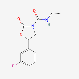 N-Ethyl-5-(3-fluorophenyl)-2-oxo-3-oxazolidinecarboxamide