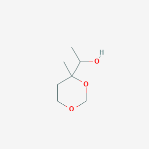 molecular formula C7H14O3 B14678000 1-(4-Methyl-1,3-dioxan-4-yl)ethanol CAS No. 39734-93-5