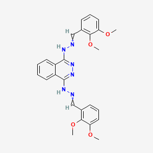 1-N,4-N-bis[(2,3-dimethoxyphenyl)methylideneamino]phthalazine-1,4-diamine