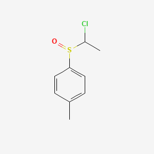 molecular formula C9H11ClOS B14678035 Benzene, 1-[(1-chloroethyl)sulfinyl]-4-methyl- CAS No. 31350-93-3