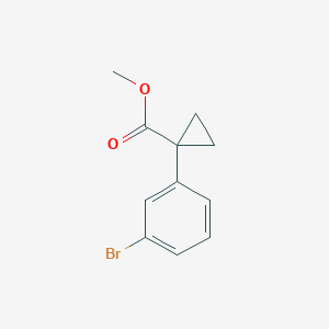 molecular formula C11H11BrO2 B1467806 Methyl 1-(3-bromophenyl)cyclopropane-1-carboxylate CAS No. 749928-59-4