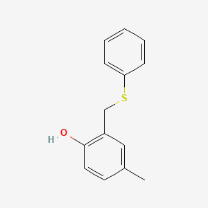 4-Methyl-2-[(phenylsulfanyl)methyl]phenol