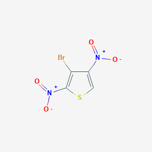 molecular formula C4HBrN2O4S B14678096 3-Bromo-2,4-dinitrothiophene CAS No. 35633-90-0