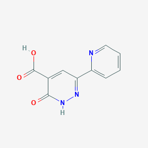 molecular formula C10H7N3O3 B1467811 3-Oxo-6-pyridin-2-yl-2,3-dihydropyridazine-4-carboxylic acid CAS No. 691848-91-6
