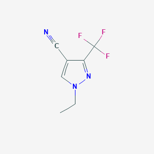molecular formula C7H6F3N3 B1467812 1-Ethyl-3-(trifluoromethyl)-1h-pyrazole-4-carbonitrile CAS No. 1049772-82-8