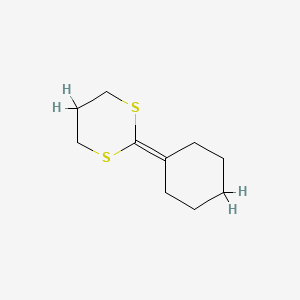 molecular formula C10H16S2 B14678135 2-Cyclohexylidene-1,3-dithiane CAS No. 37891-71-7