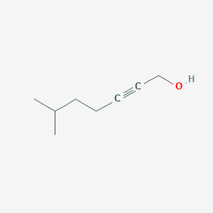 molecular formula C8H14O B14678137 2-Heptyn-1-ol, 6-methyl- CAS No. 34452-36-3