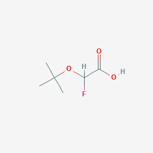 molecular formula C6H11FO3 B1467814 2-(叔丁氧基)-2-氟乙酸 CAS No. 1534457-37-8