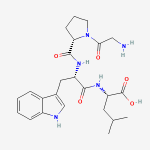 molecular formula C24H33N5O5 B14678142 Glycyl-L-prolyl-L-tryptophyl-L-leucine CAS No. 38417-04-8