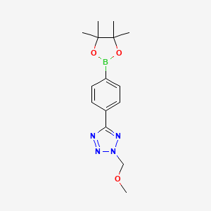 molecular formula C15H21BN4O3 B1467815 2-Methoxymethyl-5-[4-(4,4,5,5-tetramethyl-[1,3,2]dioxaborolan-2-yl)-phenyl]-2H-tetrazole CAS No. 1056456-19-9