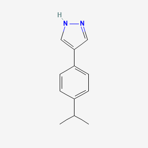 molecular formula C12H14N2 B1467816 4-[4-(Propan-2-yl)phenyl]-1H-pyrazole CAS No. 1267109-66-9