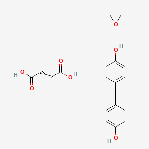 molecular formula C21H24O7 B14678179 But-2-enedioic acid;4-[2-(4-hydroxyphenyl)propan-2-yl]phenol;oxirane CAS No. 32457-83-3