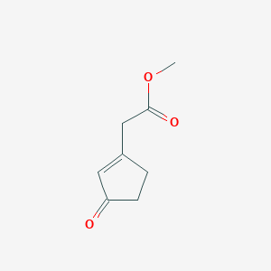 molecular formula C8H10O3 B14678180 Methyl (3-oxocyclopent-1-en-1-yl)acetate CAS No. 29850-20-2