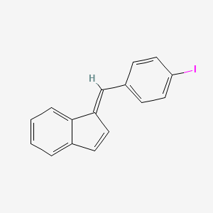 molecular formula C16H11I B14678204 (1E)-1-[(4-iodophenyl)methylene]indene CAS No. 28439-94-3