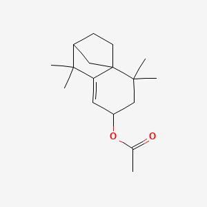 molecular formula C17H26O2 B14678217 1,3,4,5,6,7-Hexahydro-1,1,5,5-tetramethyl-2H-2,4a-methanonaphthalen-7-yl acetate CAS No. 32213-88-0