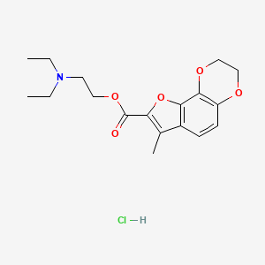 Furo(2,3-f)-1,4-benzodioxin-8-carboxylic acid, 7-methyl-, diethylaminoethyl ester, hydrochloride