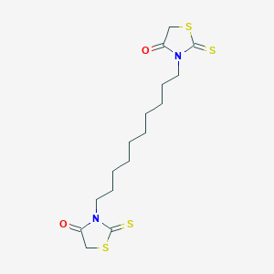 molecular formula C16H24N2O2S4 B14678247 3,3'-(Decane-1,10-diyl)bis(2-sulfanylidene-1,3-thiazolidin-4-one) CAS No. 37509-68-5