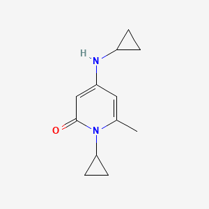molecular formula C12H16N2O B1467825 1-环丙基-4-(环丙基氨基)-6-甲基-1,2-二氢吡啶-2-酮 CAS No. 1949815-84-2