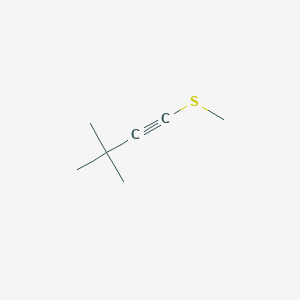 molecular formula C7H12S B14678279 1-Butyne, 3,3-dimethyl-1-(methylthio)- CAS No. 33563-70-1