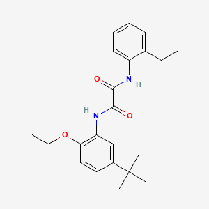 molecular formula C22H28N2O3 B14678283 Ethanediamide, N-[5-(1,1-dimethylethyl)-2-ethoxyphenyl]-N'-(2-ethylphenyl)- CAS No. 35001-52-6