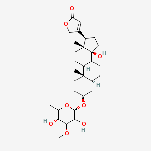 3-[(3S,5S,10S,13R,14S,17R)-3-[(2S,5R)-3,5-dihydroxy-4-methoxy-6-methyloxan-2-yl]oxy-14-hydroxy-10,13-dimethyl-1,2,3,4,5,6,7,8,9,11,12,15,16,17-tetradecahydrocyclopenta[a]phenanthren-17-yl]-2H-furan-5-one