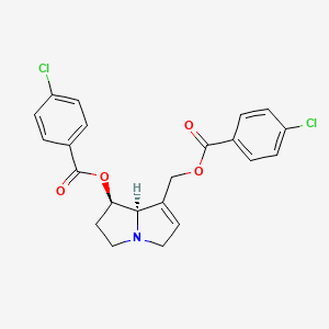 Benzoic acid, 4-chloro-, 7-(((4-chlorobenzoyl)oxy)methyl)-2,3,5,7a-tetrahydro-1H-pyrrolizin-1-yl ester, (1R-trans)-