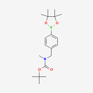 molecular formula C19H30BNO4 B1467831 叔丁基甲基(4-(4,4,5,5-四甲基-1,3,2-二氧杂硼环丁烷-2-基)苄基)氨基甲酸酯 CAS No. 936728-17-5