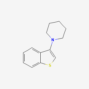 molecular formula C13H15NS B14678346 1-(1-Benzothiophen-3-yl)piperidine CAS No. 33880-37-4