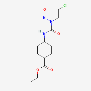 molecular formula C12H20ClN3O4 B14678392 Cyclohexanecarboxylic acid, 4-((((2-chloroethyl)nitrosoamino)carbonyl)amino)-, ethyl ester CAS No. 33073-60-8