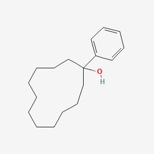 molecular formula C18H28O B14678407 Cyclododecanol, 1-phenyl- CAS No. 36359-48-5