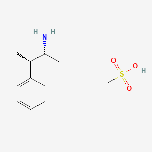 molecular formula C11H19NO3S B14678452 dl-threo-alpha,beta-Dimethylphenethylamine monomethanesulfonate CAS No. 38727-04-7