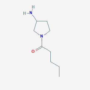molecular formula C9H18N2O B1467847 1-(3-Aminopyrrolidin-1-yl)pentan-1-one CAS No. 1339442-73-7