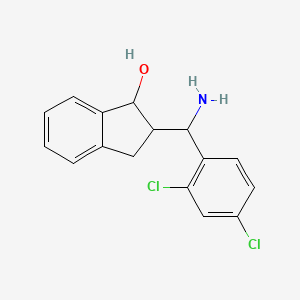 molecular formula C16H15Cl2NO B14678481 2-(alpha-Amino-2,4-dichlorobenzyl)-1-indanol CAS No. 36228-78-1