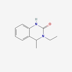 molecular formula C11H14N2O B14678506 1,2,3,4-Tetrahydro-3-ethyl-4-methylquinazolin-2-one CAS No. 32150-47-3