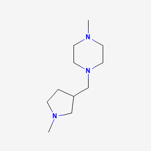 molecular formula C11H23N3 B1467851 1-Methyl-4-[(1-methyl-3-pyrrolidinyl)methyl]piperazine CAS No. 1353504-87-6
