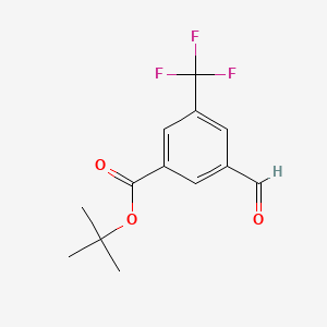 molecular formula C13H13F3O3 B1467852 Tert-butyl 3-formyl-5-(trifluoromethyl)benzoate CAS No. 1237535-82-8