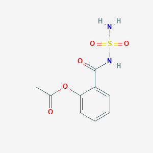 molecular formula C9H10N2O5S B14678520 2-(Acetyloxy)benzoylsulfamide CAS No. 39082-31-0