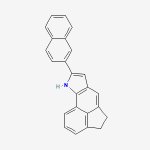 molecular formula C24H17N B14678547 8-(Naphthalen-2-yl)-5,9-dihydro-4H-indeno(1,7-fg)indole CAS No. 38824-52-1