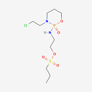 1-Propanesulfonic acid, 2-((3-(2-chloroethyl)tetrahydro-2H-1,3,2-oxazaphosphorin-2-yl)amino)ethyl ester, P-oxide