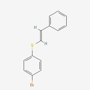 molecular formula C14H11BrS B14678570 1-bromo-4-[(E)-2-phenylethenyl]sulfanylbenzene CAS No. 32228-17-4