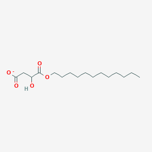 molecular formula C16H29O5- B14678571 4-(Dodecyloxy)-3-hydroxy-4-oxobutanoate CAS No. 29130-41-4