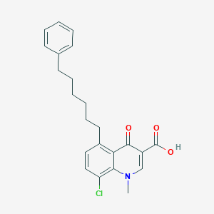 8-Chloro-1-methyl-4-oxo-5-(6-phenylhexyl)-1,4-dihydroquinoline-3-carboxylic acid