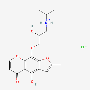 Furo(3,2-g)chromone, 9-(2-hydroxy-3-isopropylaminopropoxy)-4-hydroxy-7-methyl-,hydrochloride